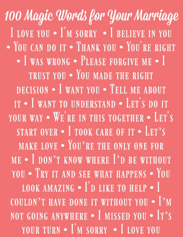 Words outlet for marriage